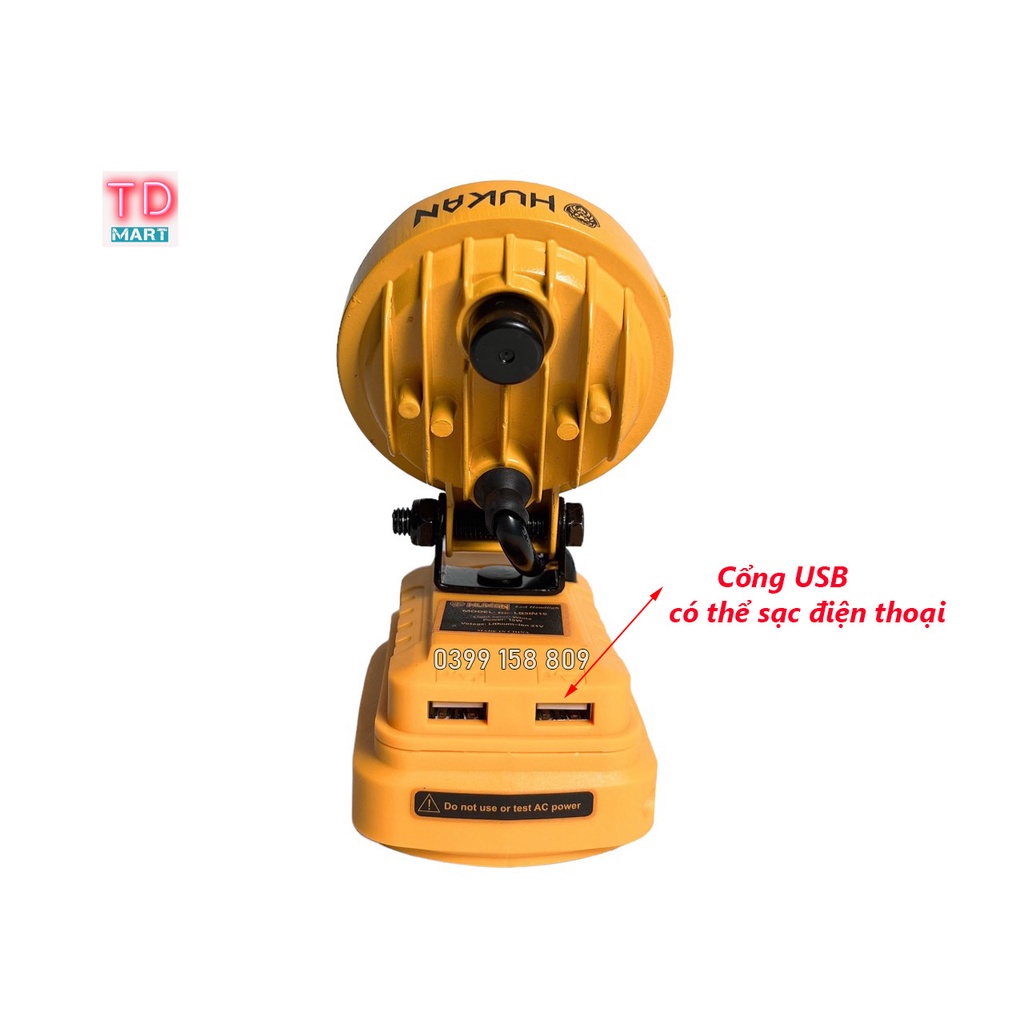 Thân bóng đèn 8 bóng led dùng pin HUKAN dạng tròn sử dụng chân pin phổ thông