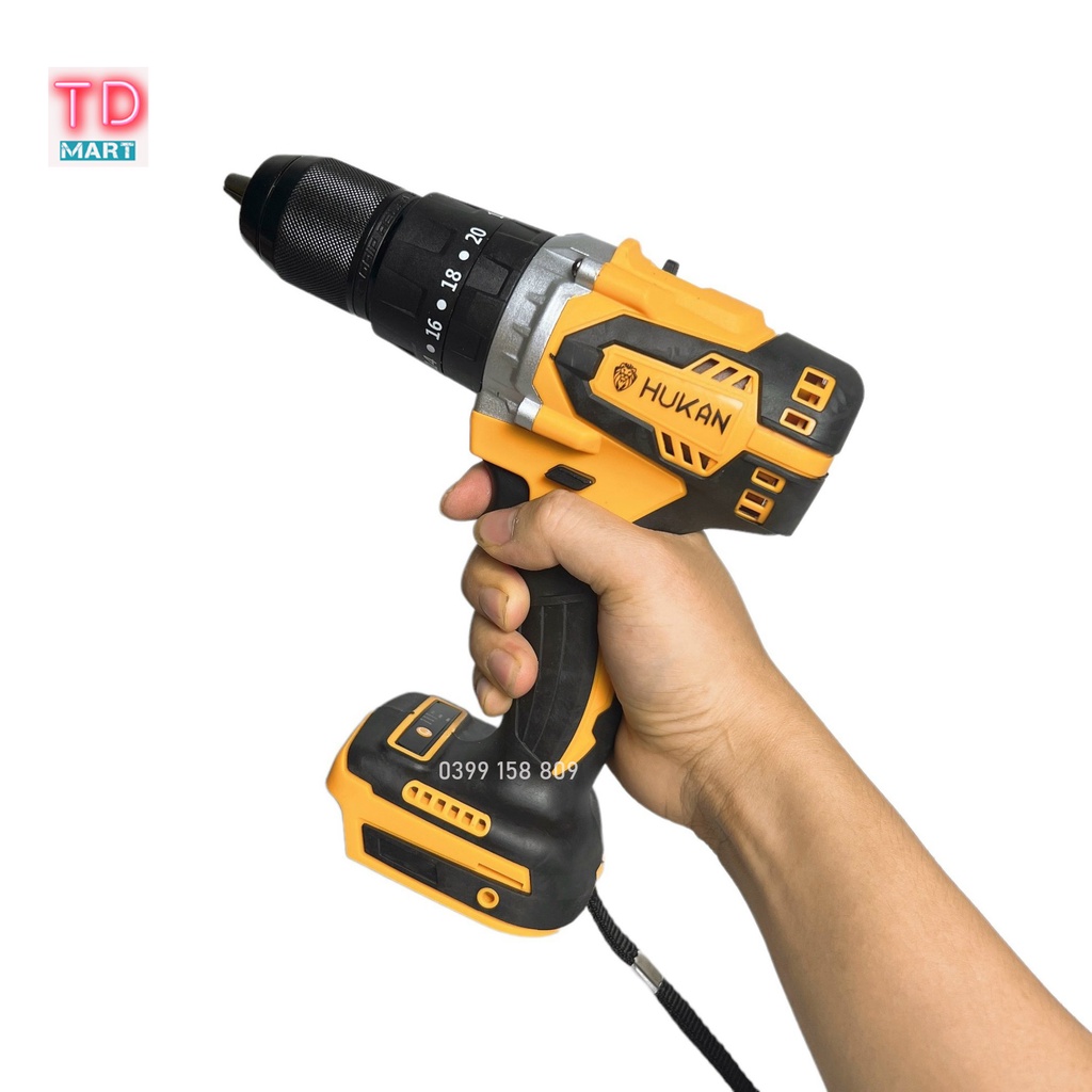 Thân Máy Khoan pin HUKAN HK-533BL không chổi than 3 chức năng