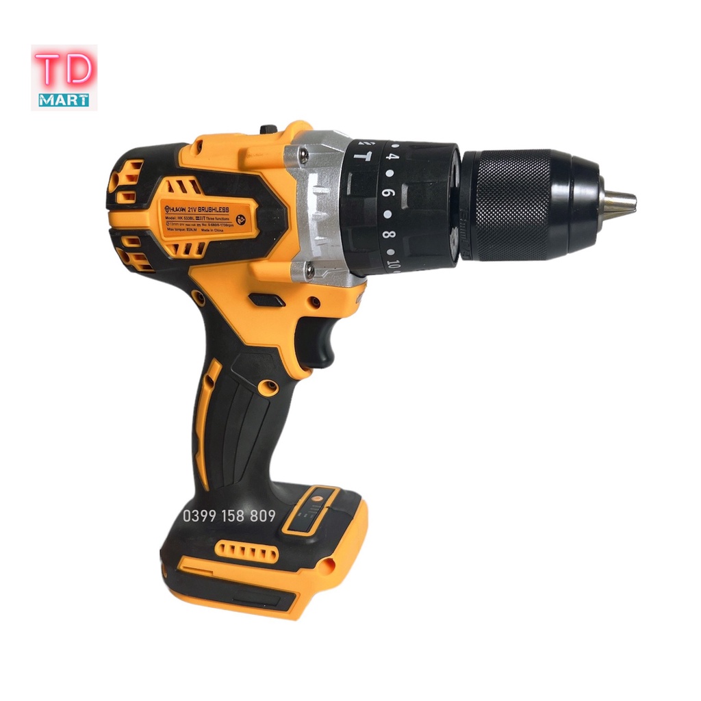 Thân Máy Khoan pin HUKAN HK-533BL không chổi than 3 chức năng