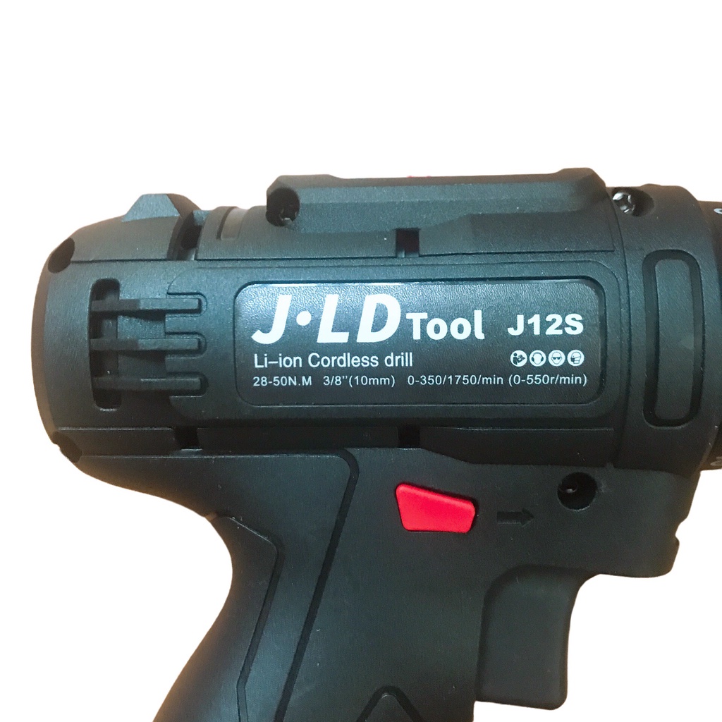 Máy khoan dùng pin 12V JLD tool, Bắn Vít, Vặn vít 2 cấp tốc độ Tặng Mũi Vít