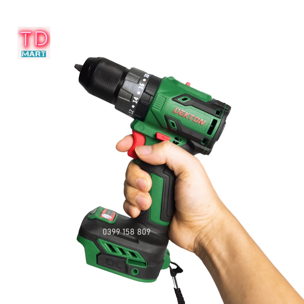 Máy Khoan pin DEKTON 3 Chức Năng / Đầu Cặp 10mm / M21-ID1055BL / Motor Brushless / Lực Xoắn 55N.m
