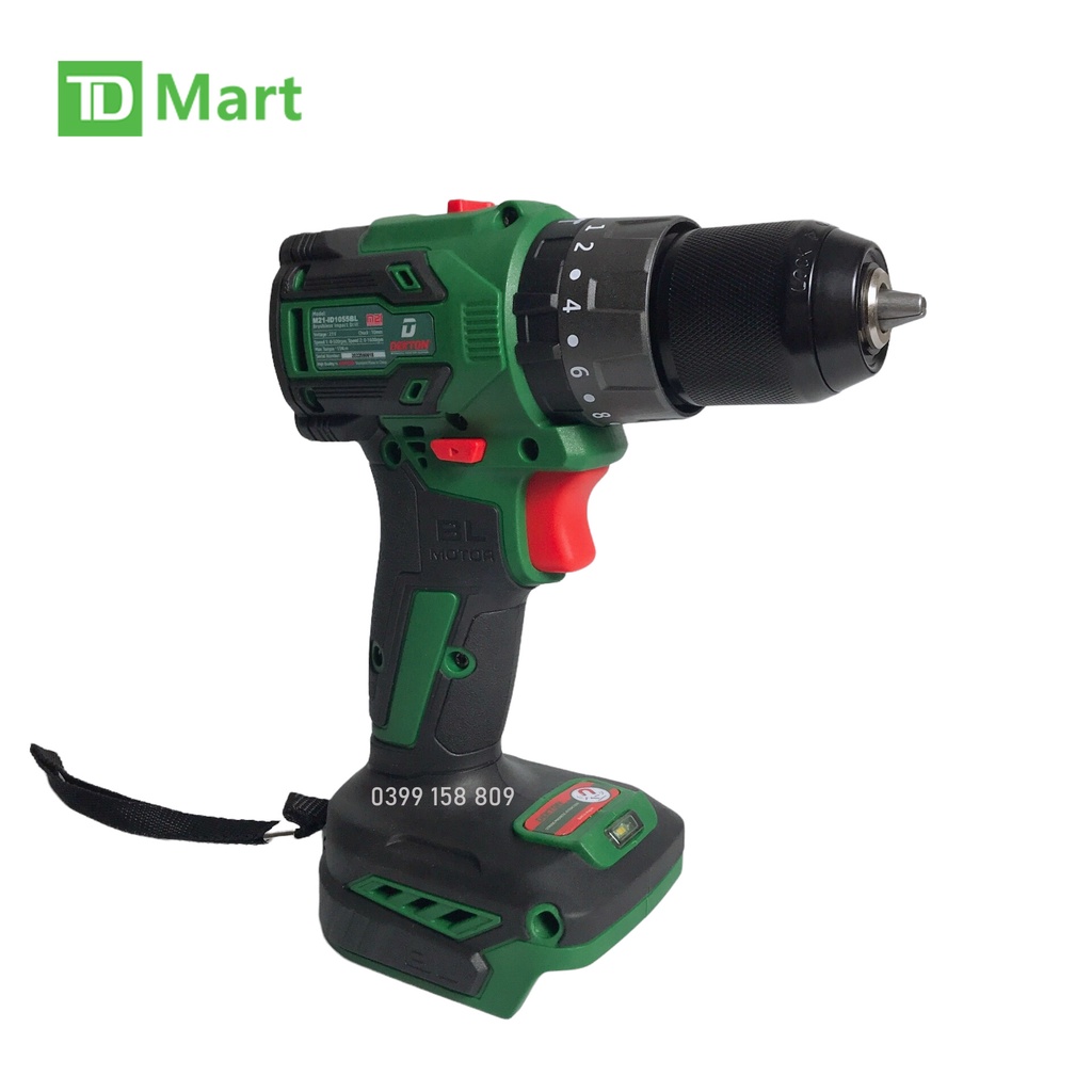 Máy Khoan pin DEKTON 3 Chức Năng / Đầu Cặp 10mm / M21-ID1055BL / Motor Brushless / Lực Xoắn 55N.m