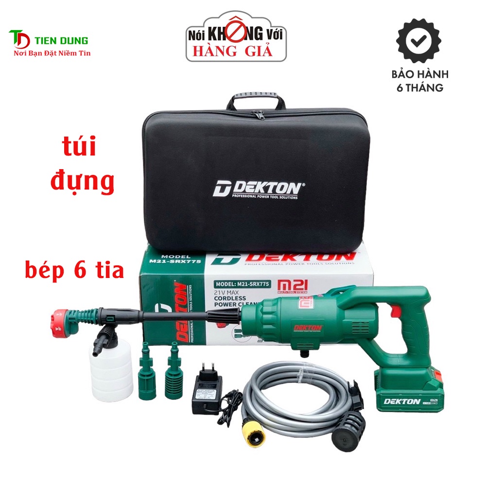 Máy Rửa Xe Dùng Pin 21V DEKTON M21-SRX775 - Chân Pin Phổ Thông