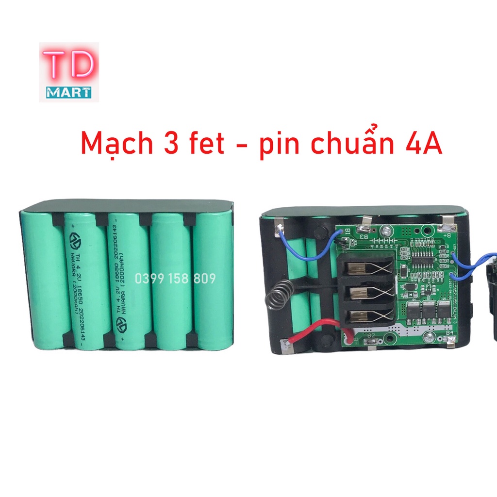 Máy khoan pin 21V NAVARA 7003 không chổi than đầu kẹp 13 ly pin 10cell