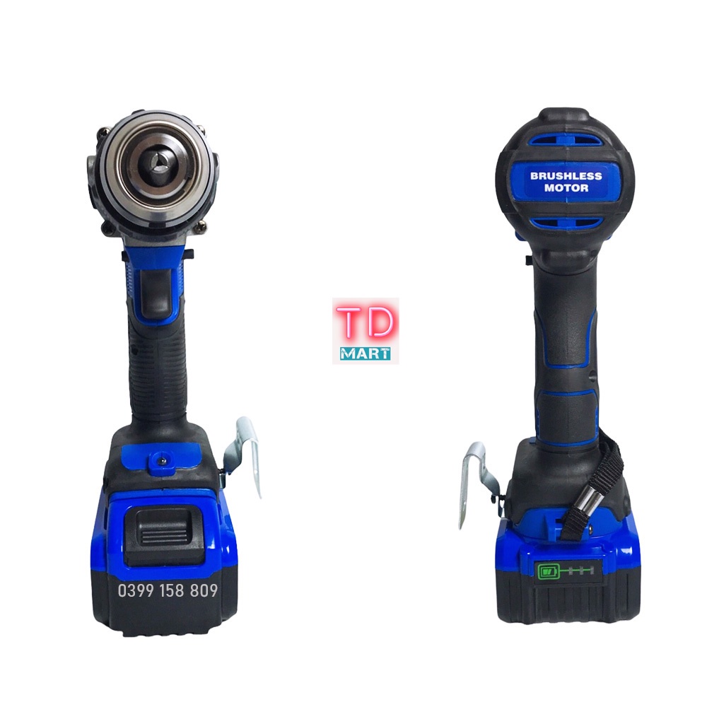 Máy khoan pin 21V NAVARA 7003 không chổi than đầu kẹp 13 ly pin 10cell