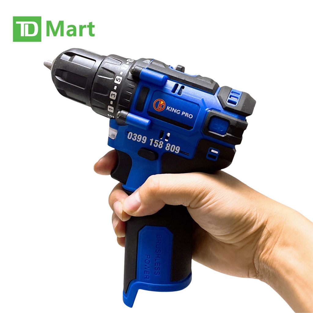 Thân Máy khoan dùng pin 4 cell KINGPRO 18v Không Chổi Than