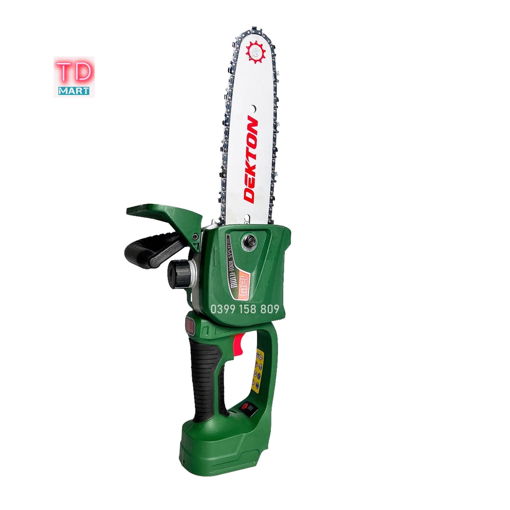 Thân Máy Cưa Xích Dùng Pin DEKTON M21-CS08BL, Công nghệ Brushless Dùng chung pin Makita