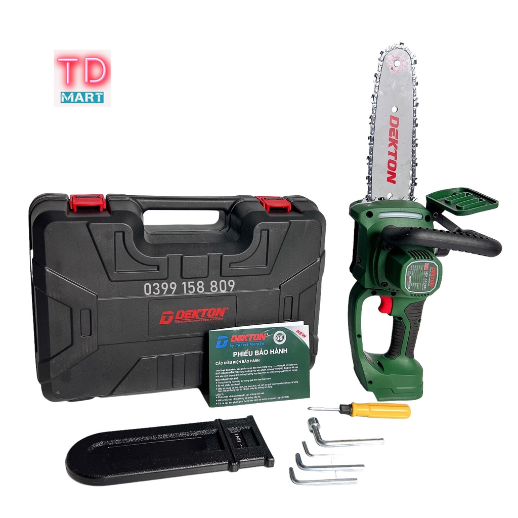 Thân Máy Cưa Xích Dùng Pin DEKTON M21-CS08BL, Công nghệ Brushless Dùng chung pin Makita