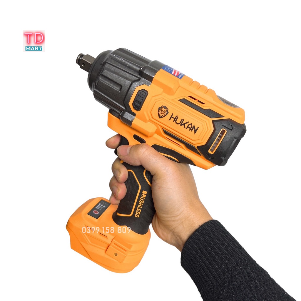 Thân máy siết bulong HUKAN X9-IMP lực siết 650 N.m Không Chổi Than