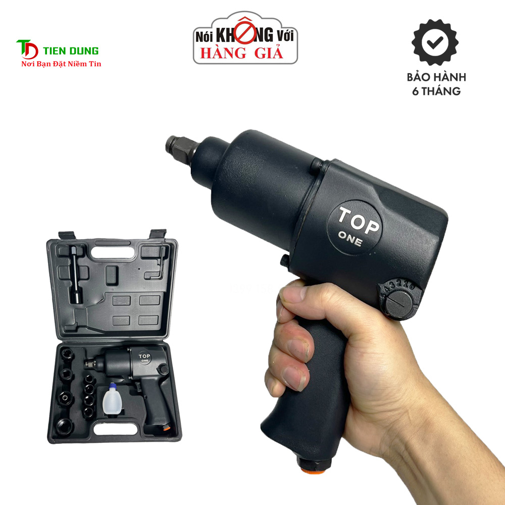 Máy Bắn Ốc Dùng Nén Khí TOP 1 - Made In Taiwan, 2 Búa Tặng kèm 8 đầu khẩu cao cấp