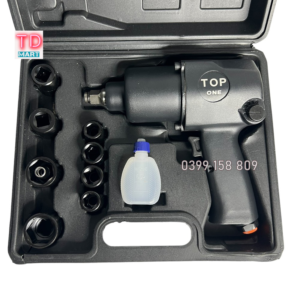 Máy Bắn Ốc Dùng Nén Khí TOP 1 - Made In Taiwan, 2 Búa Tặng kèm 8 đầu khẩu cao cấp