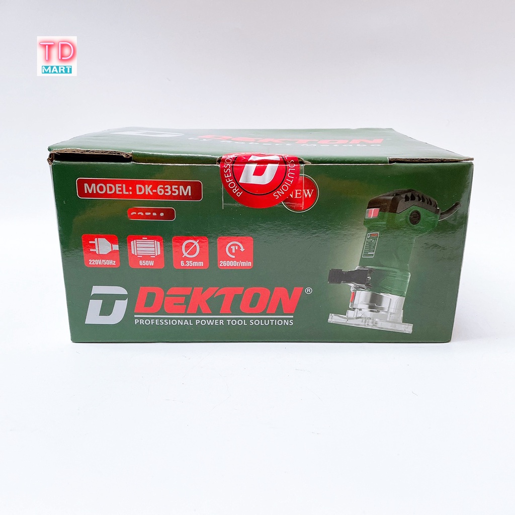 Máy phay gỗ cầm tay, soi gỗ, soi alu Dekton DK-635M công suất 650W