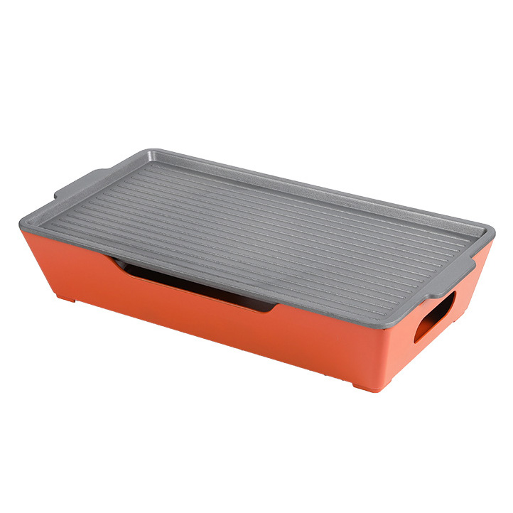 Bếp nướng cồn vỉ nướng kèm bếp cồn bếp nướng thịt bbq hải sản nhôm đúc chống dính YL66211