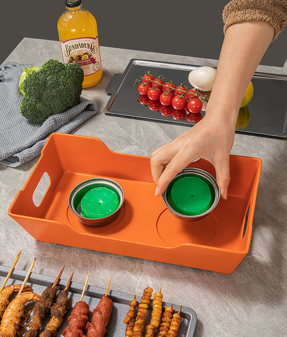 Bếp nướng cồn vỉ nướng kèm bếp cồn bếp nướng thịt bbq hải sản nhôm đúc chống dính YL66211