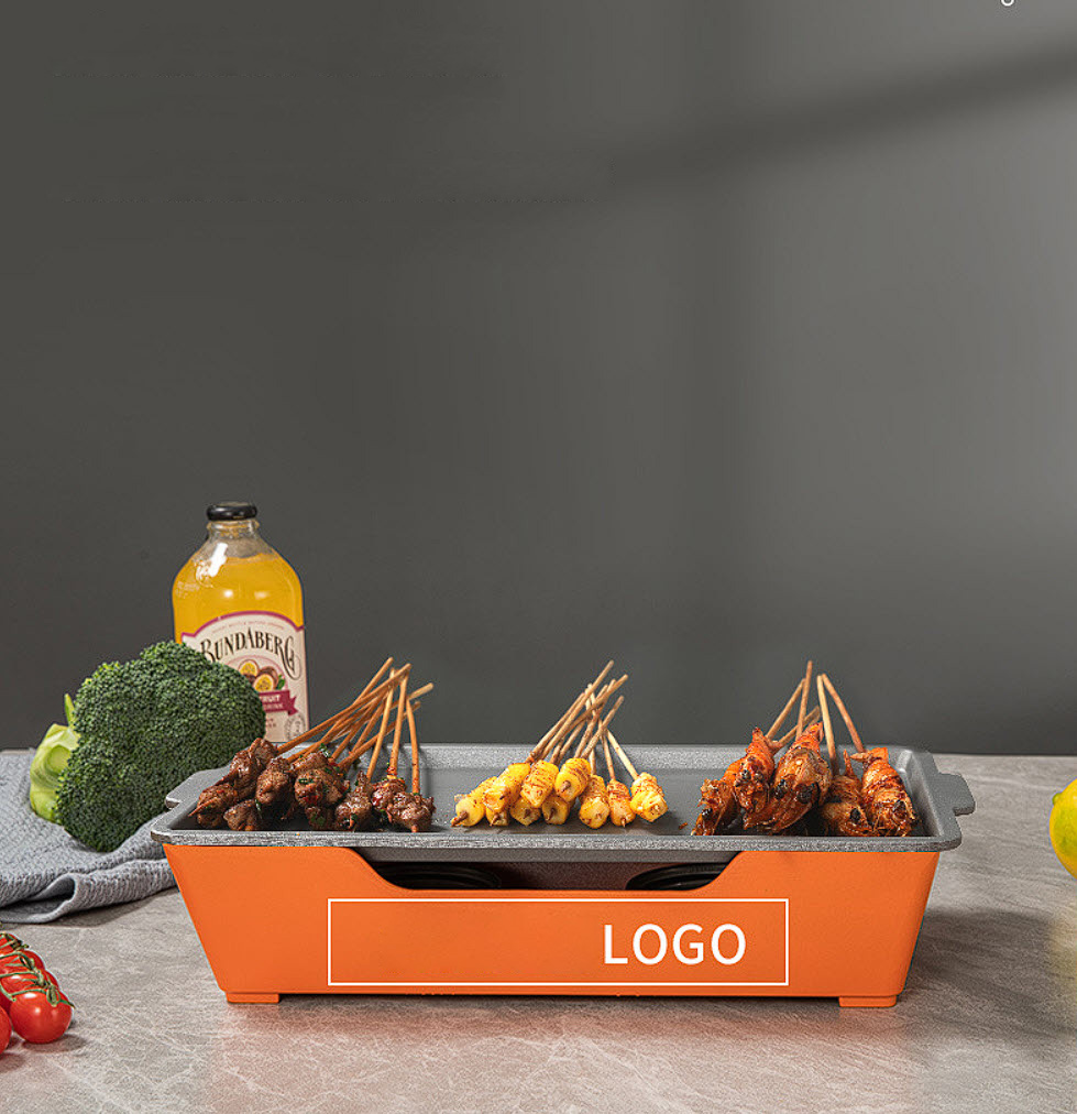 Bếp nướng cồn vỉ nướng kèm bếp cồn bếp nướng thịt bbq hải sản nhôm đúc chống dính YL66211