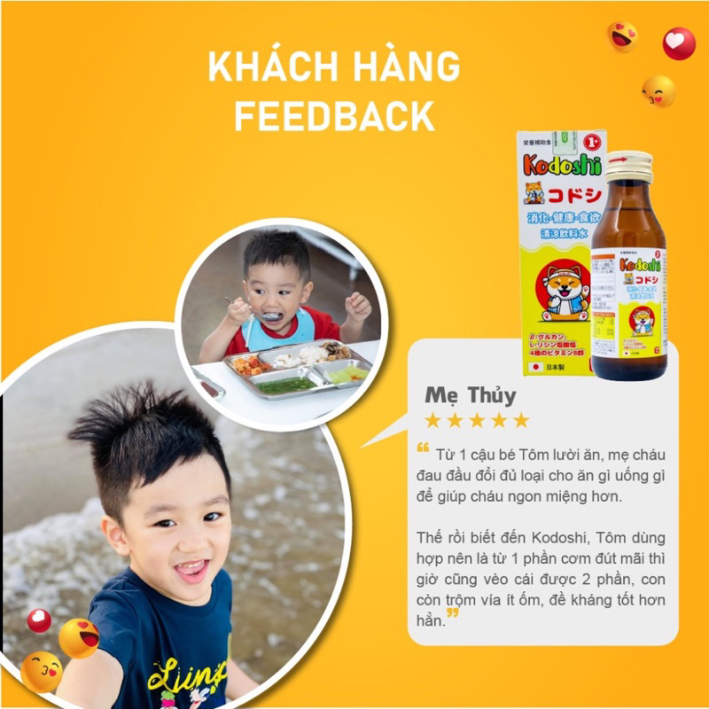 Combo 2 chai siro ăn ngon cho bé Kodoshi 100ml - Hết biếng ăn, bé ăn khỏe tăng cân, tăng đề kháng