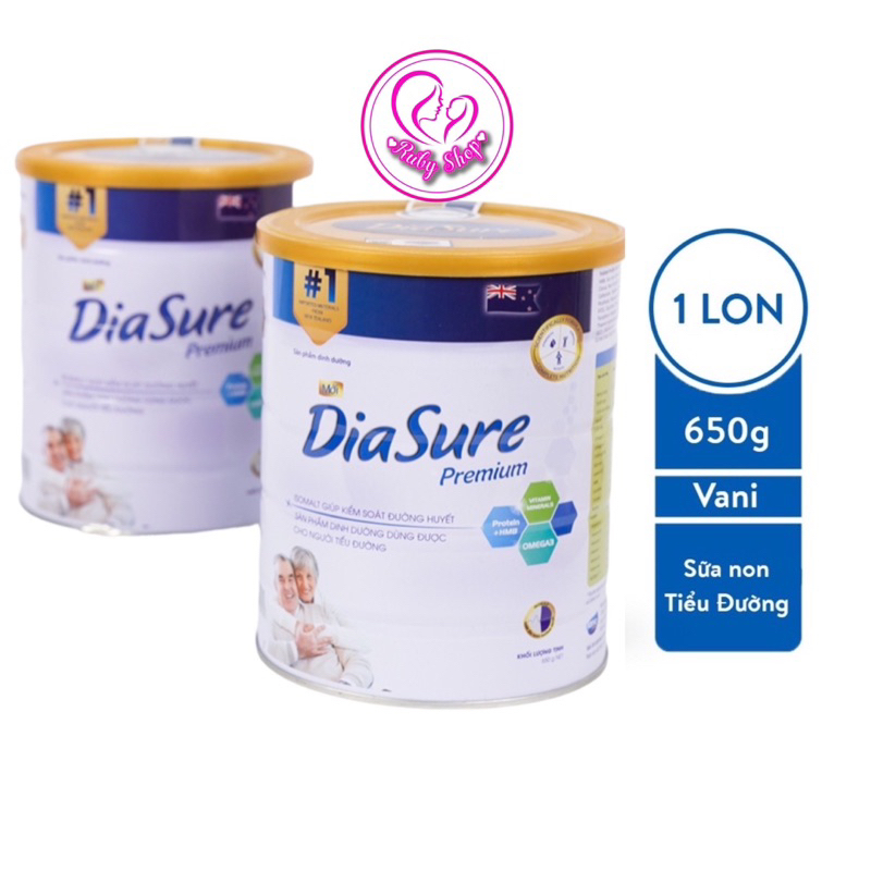 Combo 2 lon sữa Diasure 650g dành cho người tiểu đường chính hãng- Ổn định chỉ số đường huyết hiệu quả