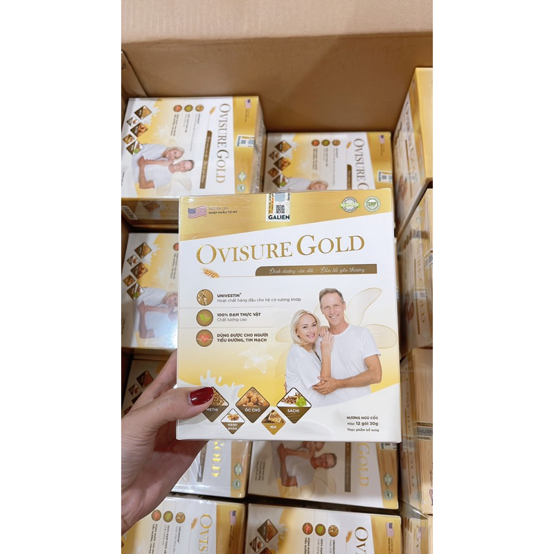 [Combo 1 lon 2 giấy] Sữa hạt Ovisure Gold hỗ trợ xương khớp chắc khỏe hàng chĩnh hãng date mới
