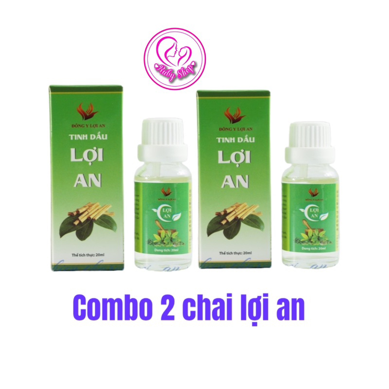 Combo 2 chai dầu tinh dầu lợi an 30ml chính hãng - Bôi sổ mũi, ngạt mũi cho bé hiệu quả và an toàn