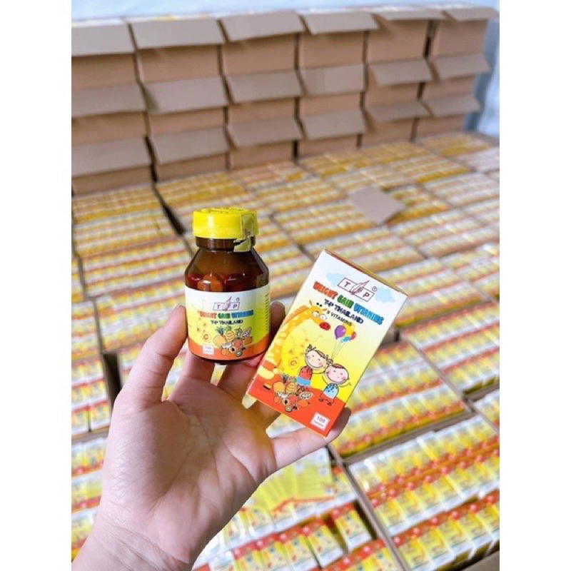 Vitamin tăng cân TP Thái Lan hộp 100 viên chính hãng - Tăng cân nhanh, hiệu quả, an toàn + quà gói tăm bông
