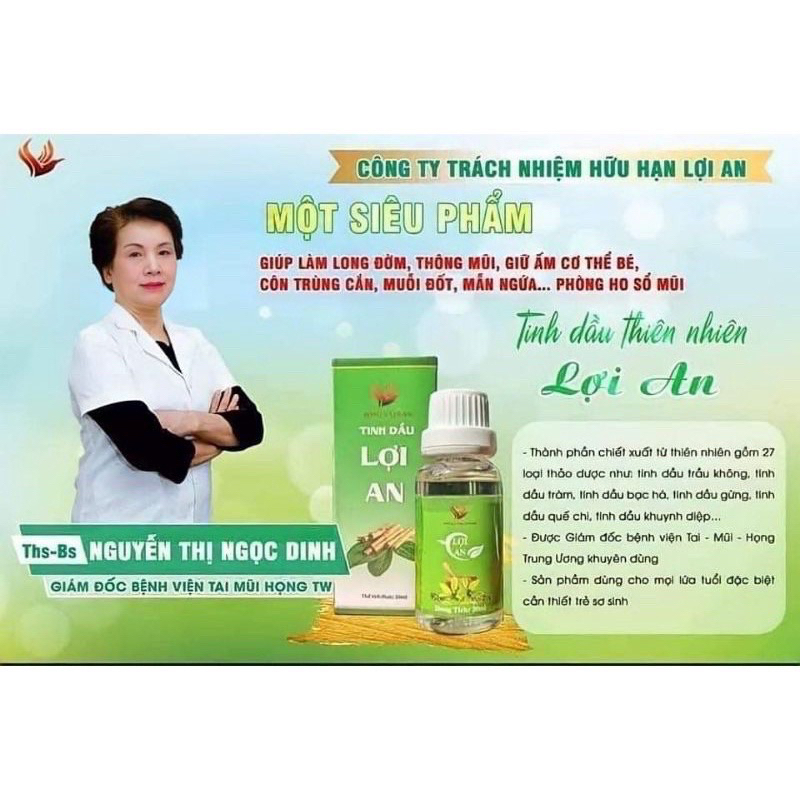 [Giá sỉ ] Combo 3 chai tinh dầu lợi an 30ml chính hãng giá tốt - Dùng cho bé khi họ, sổ mũi, ngạt mũi