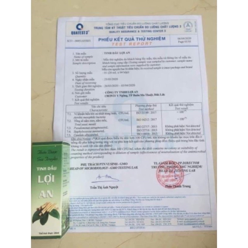 [Giá sỉ ] Combo 3 chai tinh dầu lợi an 30ml chính hãng giá tốt - Dùng cho bé khi họ, sổ mũi, ngạt mũi