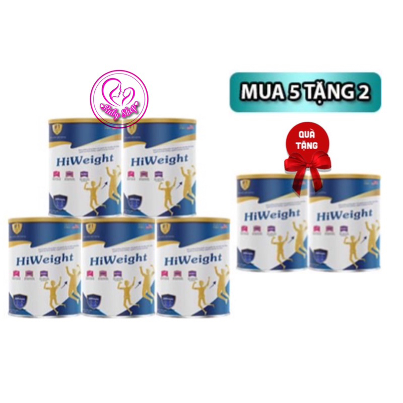 [Mua 5 tặng 2] Sữa tăng cân Hiweght lon 650g chính hãng - Tăng cân hiệu quả, an toàn cho người gầy