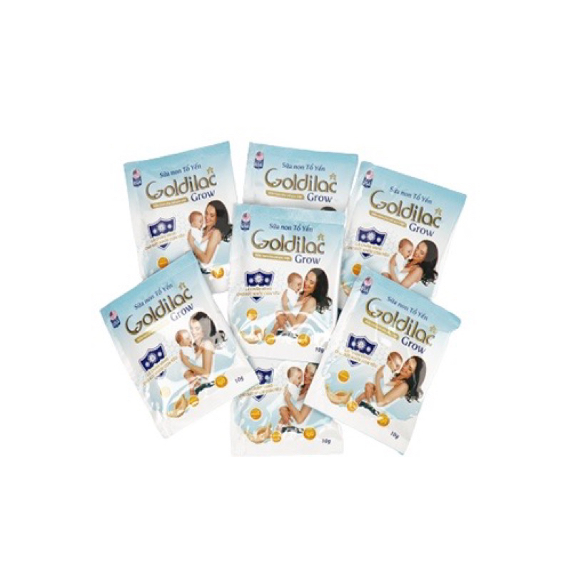 [Mua 3 tặng 1] Sữa non tổ Yến Goldilac Grow gói 14g hộp 28 gói chính hãng - Giúp bé ăn khỏe ngủ ngon, tăng cân tốt