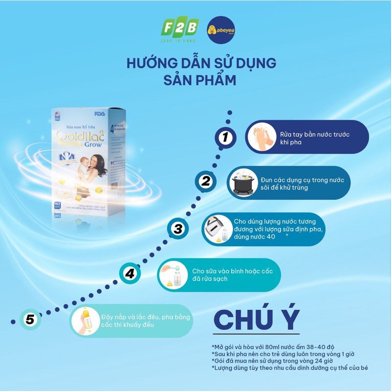 [Mua 3 tặng 1] Sữa non tổ Yến Goldilac Grow gói 14g hộp 28 gói chính hãng - Giúp bé ăn khỏe ngủ ngon, tăng cân tốt