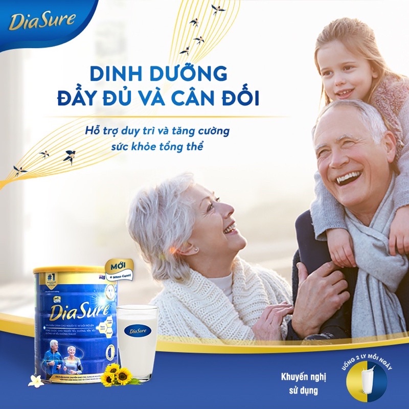 Combo 3 hộp giấy tiểu đường Diassure bản mới - Hộp 850g gồm 34 gói nhỏ tiện lợi, dễ sử dụng