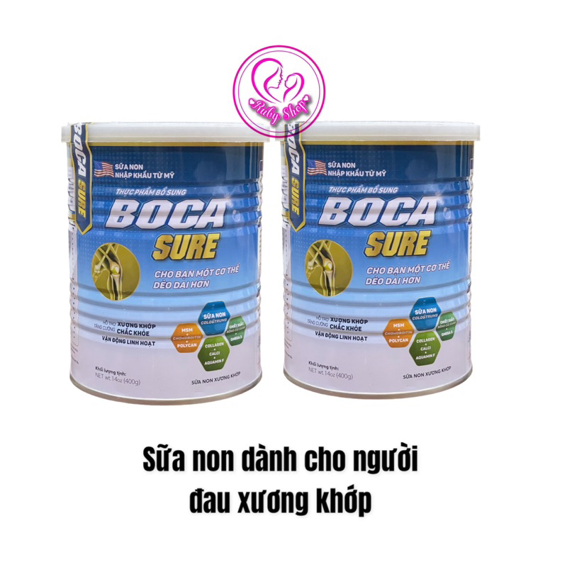 Combo 2 lon sữa xương khớp Boca Sure 400g chính hãng giá tốt date mới
