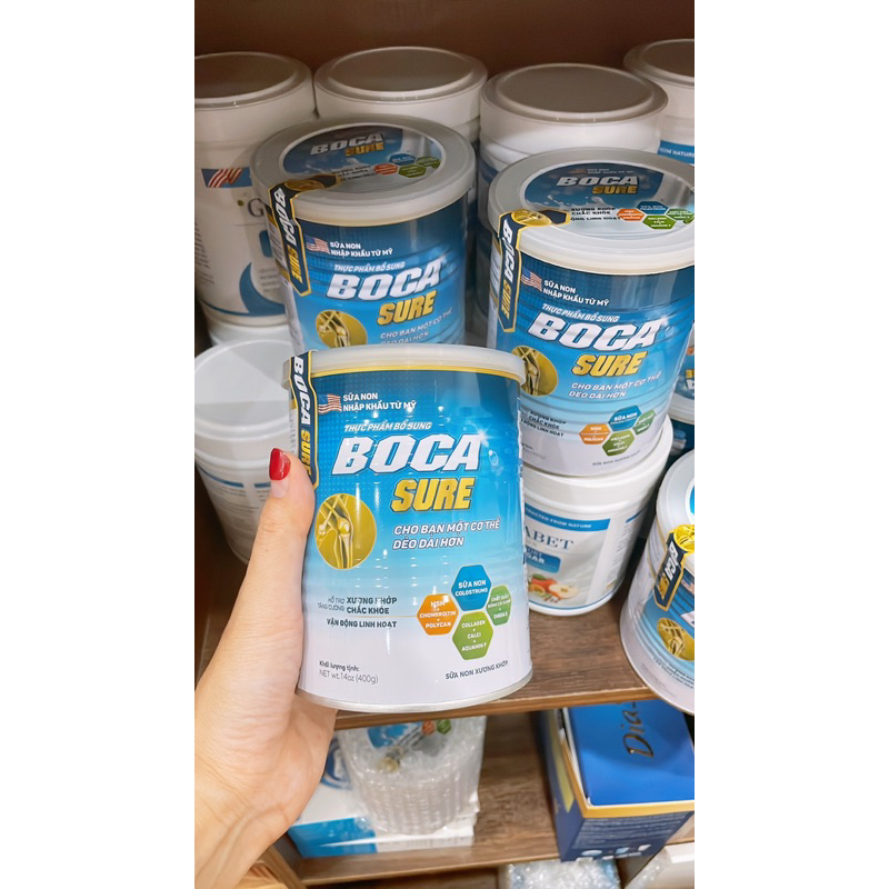 Combo 2 lon sữa xương khớp Boca Sure 400g chính hãng giá tốt date mới
