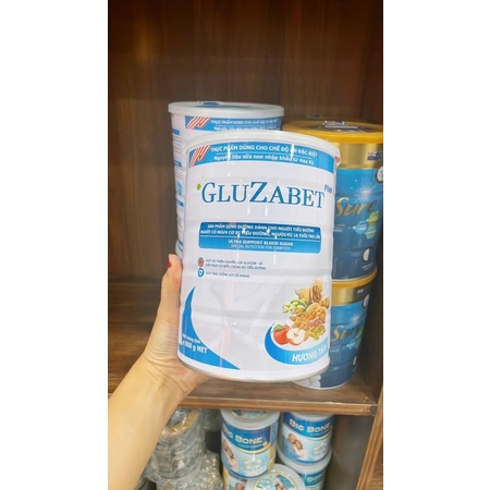 Combo 3 lon sữa Gluzabet tiểu đường 800g chính hãng, date mới, giá tốt