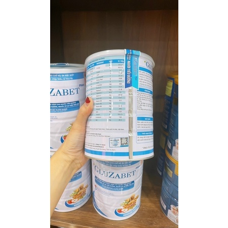 Combo 3 lon sữa Gluzabet tiểu đường 800g chính hãng, date mới, giá tốt