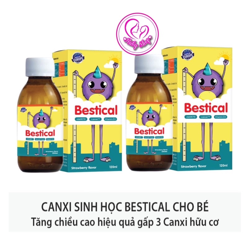 Combo 2 chai Bestical 100ml -bổ sung canxi và vitamin d3k2 giúp bé tăng chiều cao tốt ưu