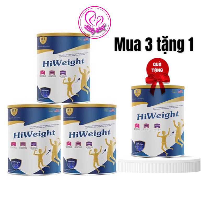 [Mua 3 tặng 1] Sữa tăng cân Hiweght 650g chính hãng giá tốt - Tăng cân an toàn, tự nhiên