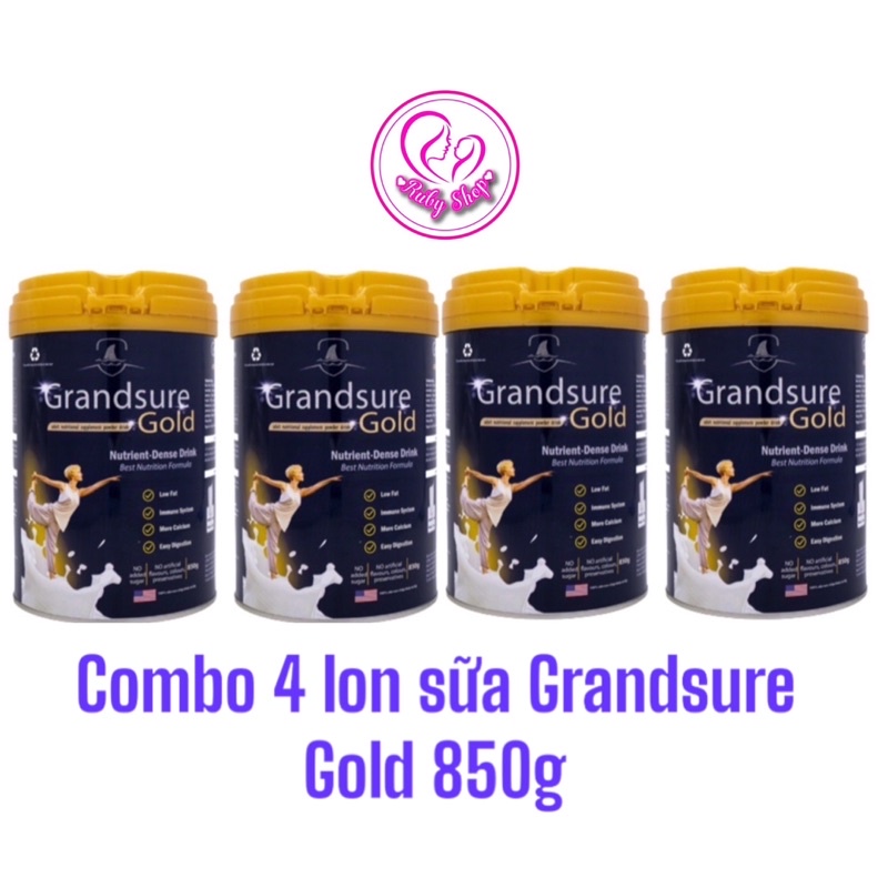 Combo 4 lon sữa non xương khớp Grandsure Gold 850g chính hãng giá tốt date mới