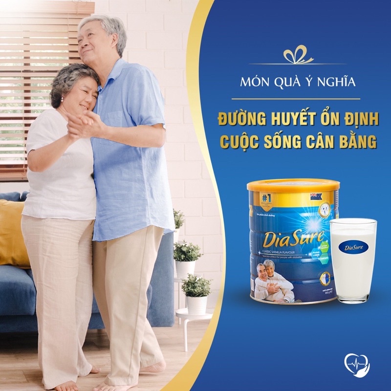 [Mua 3 tặng 1] Sữa tiểu đường Diasure lon 850g chính hãng date mới giá tốt - ổn định đường huyết