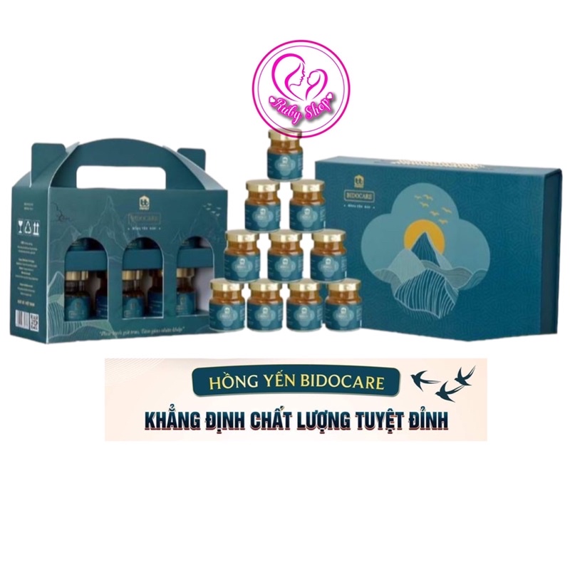 Hồng Yến chưng sẵn Bidocare set 6 hũ người lớn -phục hồi cơ thể, bồi bổ cơ thể tăng đề kháng