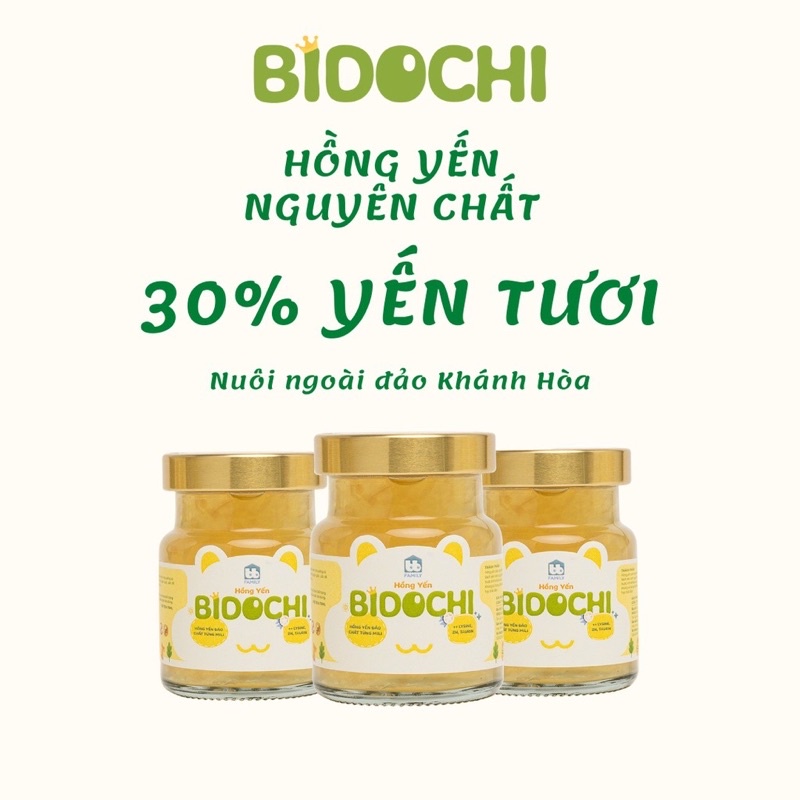 Hồng Yến Bidochi cải thiện biếng ăn cho bé từ 1 tuổi hộp 6 chai 70ml- Yến chưng sẵn thơm ngon dễ uống