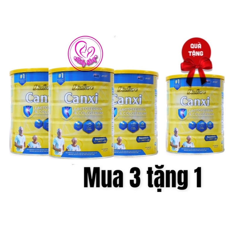 [Mua 3 tặng 1] Sữa diasure canxi lon 850g chính hãng giá tốt- xương chắc khỏe, dẻo dai, hết nhức mỏi