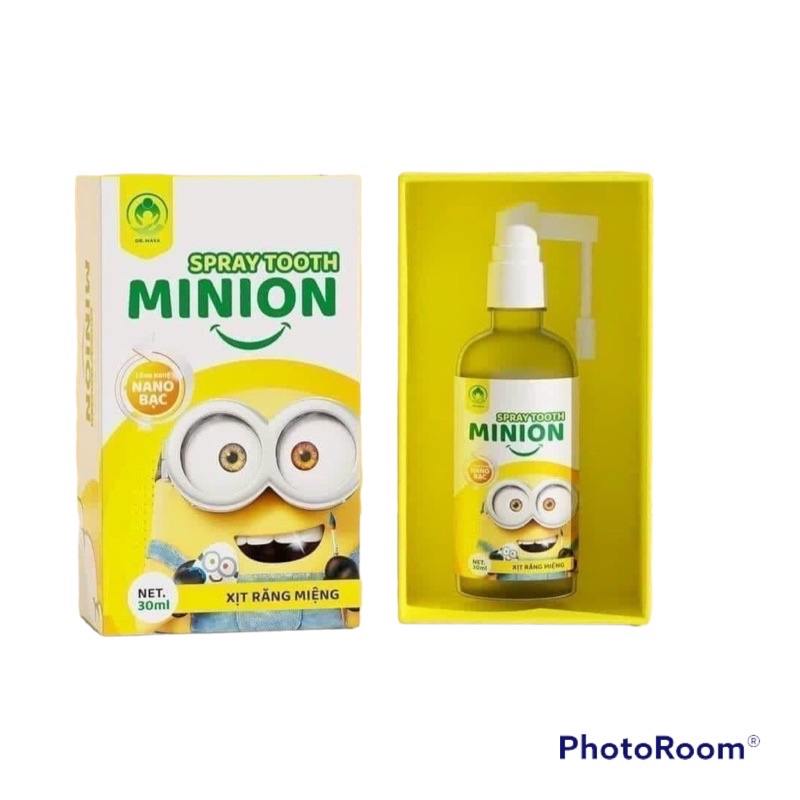 Xịt chống sâu răng cho bé Minion 50ml bảo vệ răng, ngừa sâu răng ố vàng + quà