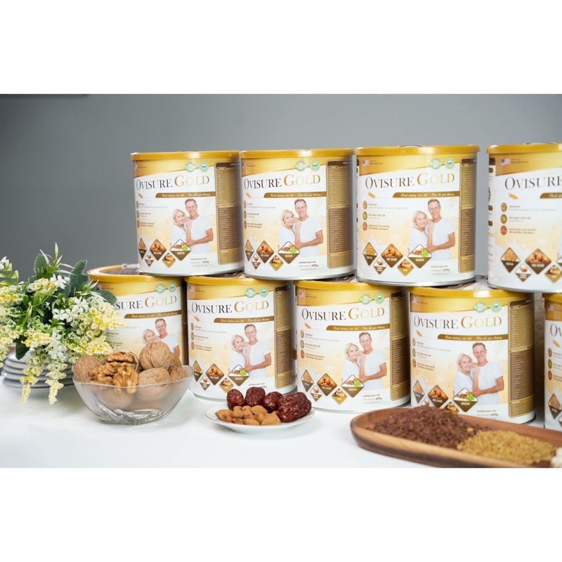 [Mua 3 tặng 1 hộp giấy]Sữa hạt xương khớp Ovisure Gold lon 650g chính hãng, giúp xương chắc khoẻ, dẻo dai