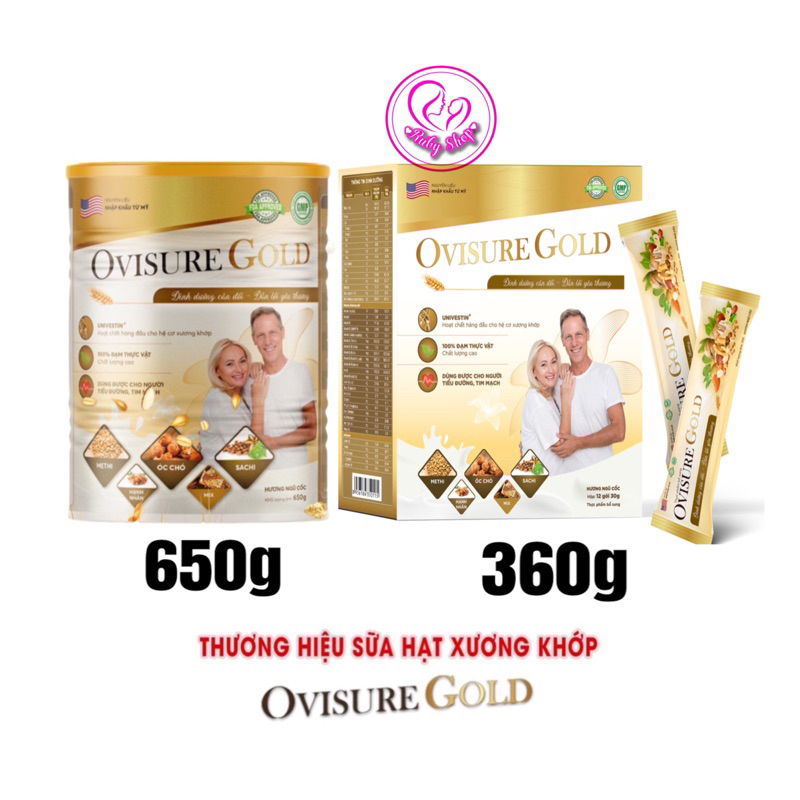 [Combo 1 lon 1 giấy] Sữa hạt xương khớp Ovissure Gold chính hãng