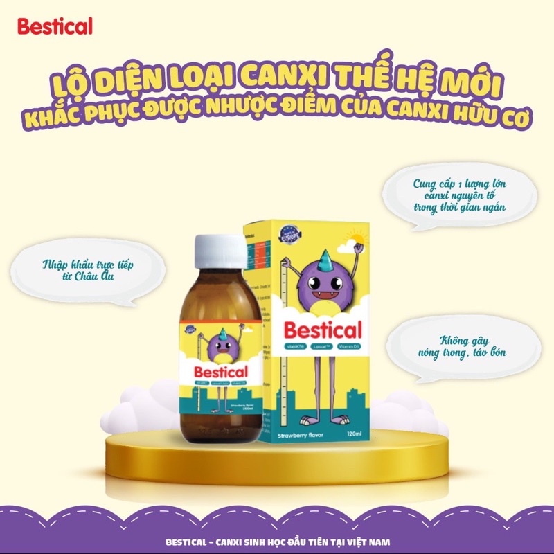 Bestical bổ sung canxi và vitamin d3k2 giúp tăng chiều cao vượt trội cho bé + quà