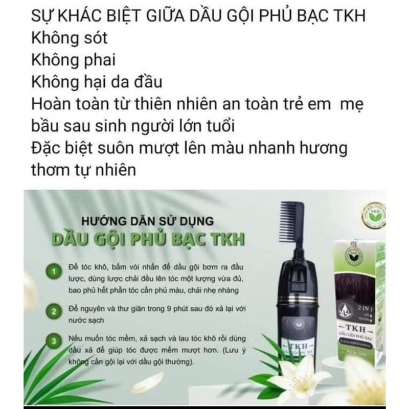 Dầu gội phủ bạc Trần Kim Huyền 200ml- nhanh chóng, hiệu quả, ăn toàn cho da đầu