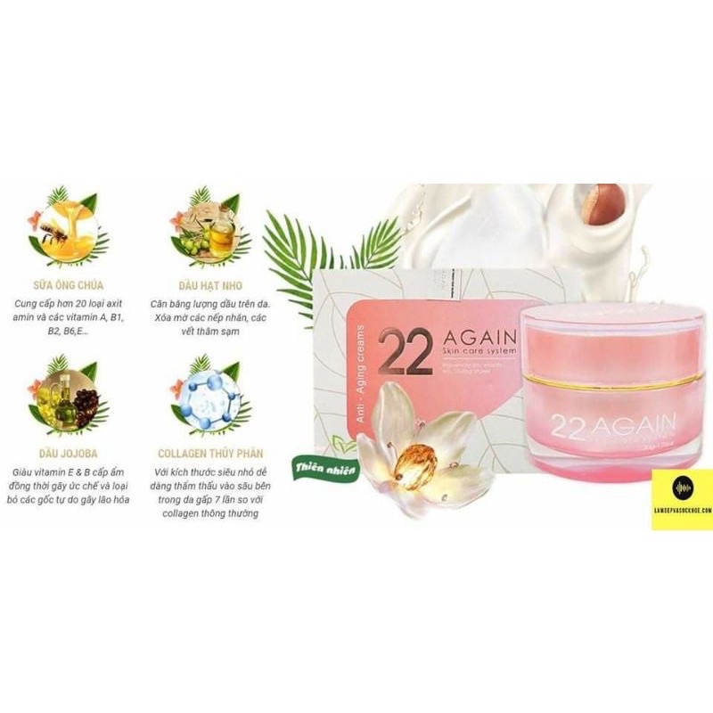 Kem trắng da chống lão hoá 22 Again Hàn Quốc chính hãng