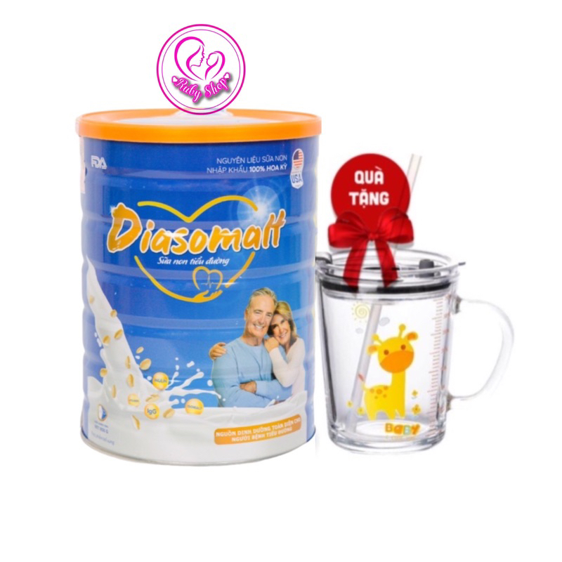 Sữa non tiểu đường Diasomalt hộp 850g chính hãng - Ổn định đường huyết hiệu quả + quà