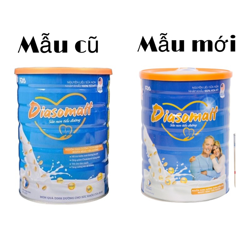 Sữa non tiểu đường Diasomalt hộp 850g chính hãng - Ổn định đường huyết hiệu quả + quà