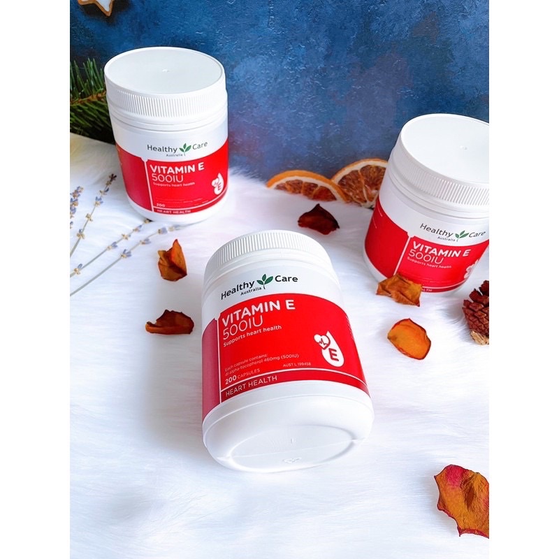 Viên uống vitamin E Healthy Care 500IU chuẩn Úc hộp 200 viên